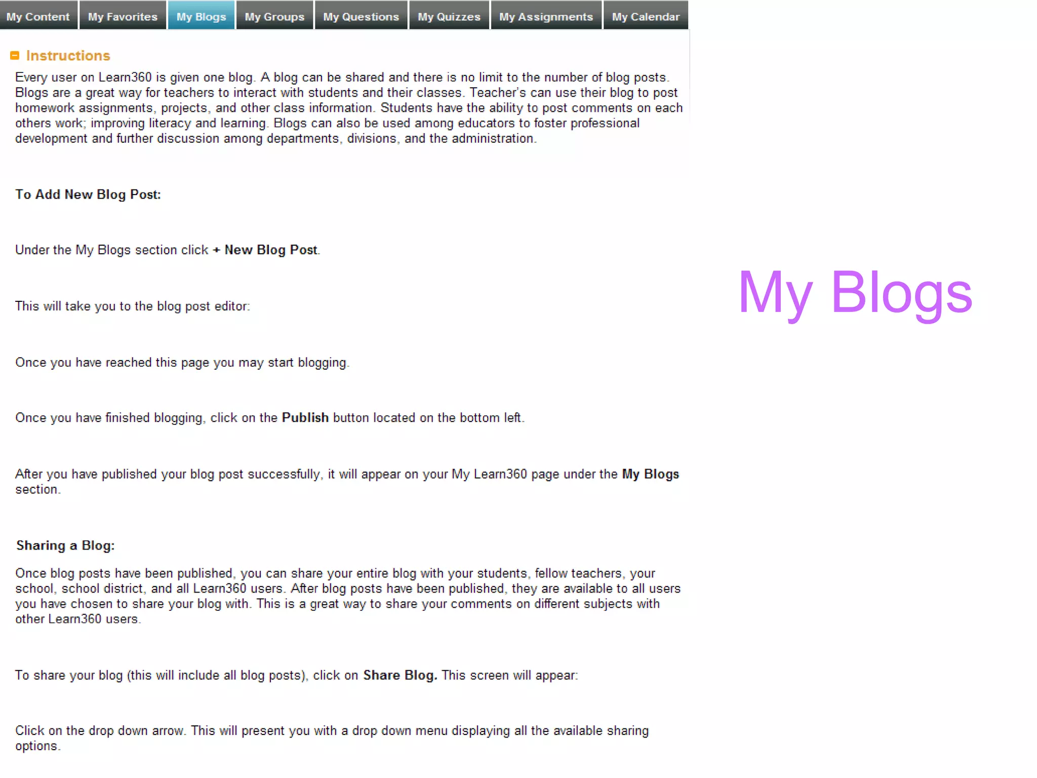 My Blogs 