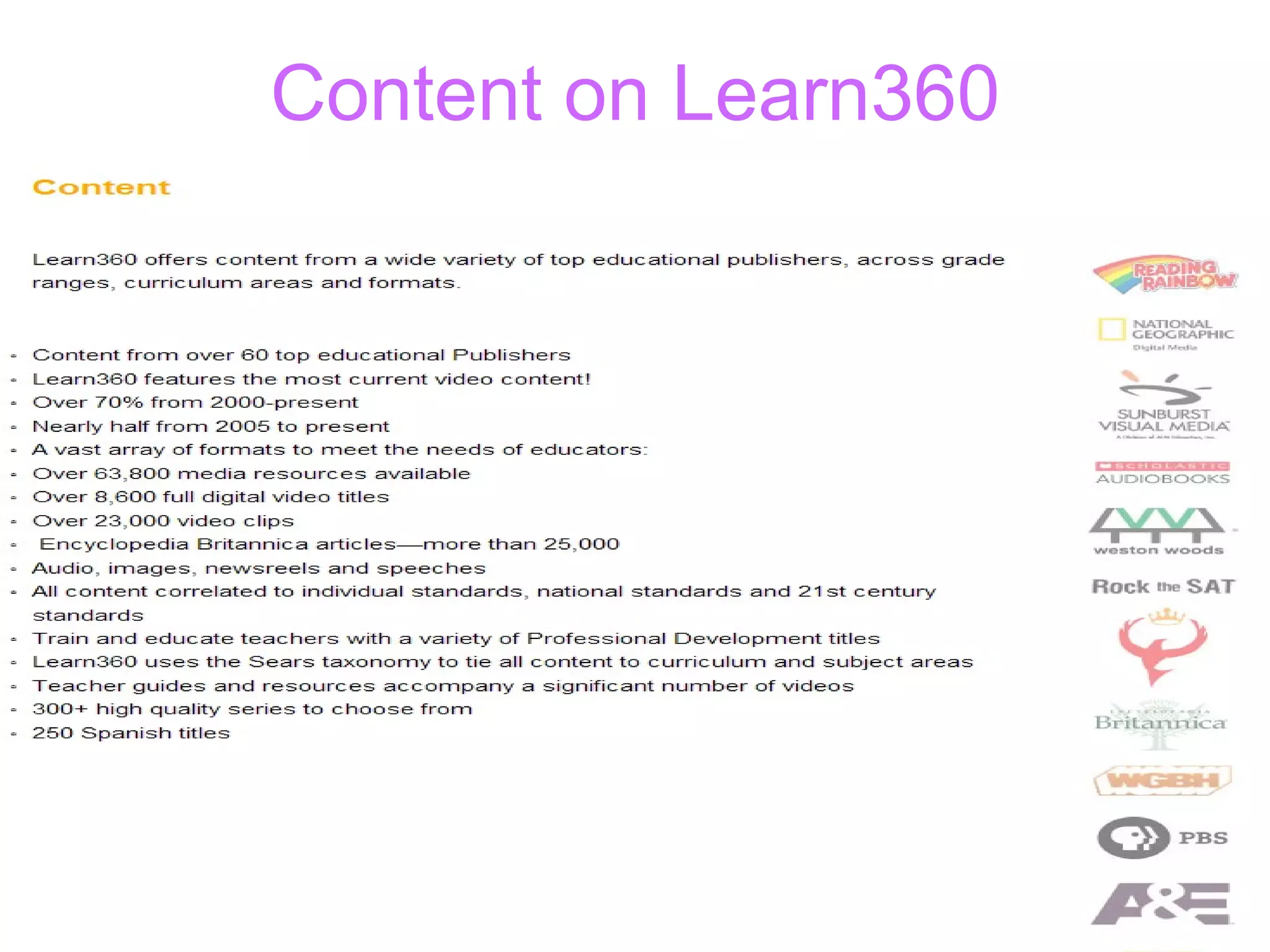 Content on Learn360 