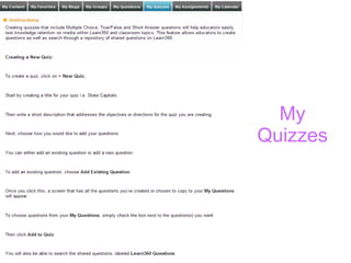 My Quizzes 