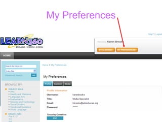 My Preferences 