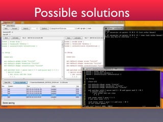 !"
                   Possible solutions
        Paulo Blikstein"




                                                                                                 !
 #$%&'(")*"+,("-./("012$%15.'6"7,$8,"1==.74"'(4(1'8,('4"5."%."<18?"19/"@.'5,"$9"5$;
                      2              1              (              1              ;("5'18?$9%"
 