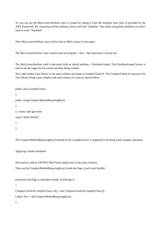 Learn about dot net attributes | PDF