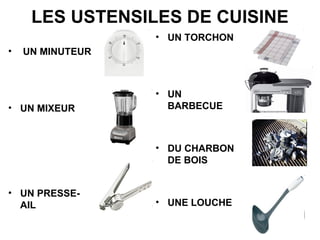 Les ustensiles de cuisine  Learn french, Learn french fast