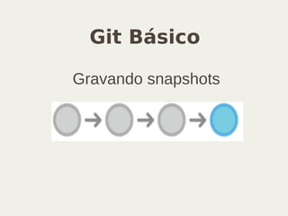 Git Básico
Gravando snapshots
 