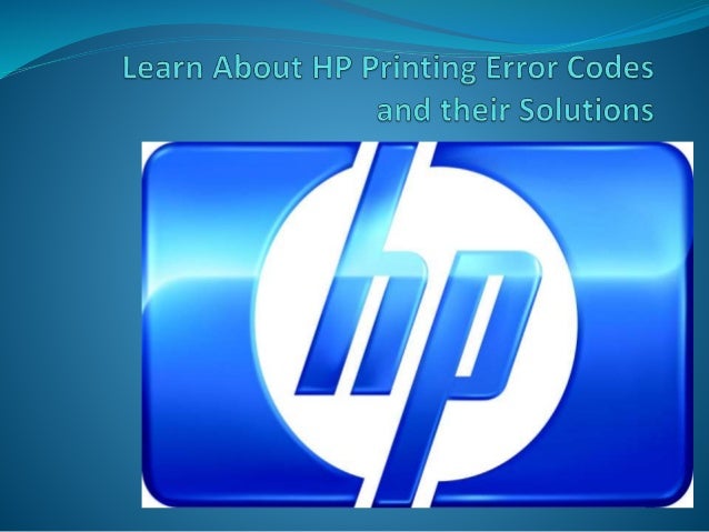 What are the HP printer error codes?