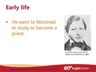 Louis Riel Writing Learn about Louis Riel | PPTX