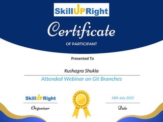 Learn Branch in Git and the importance of Git Branches certificate.pdf