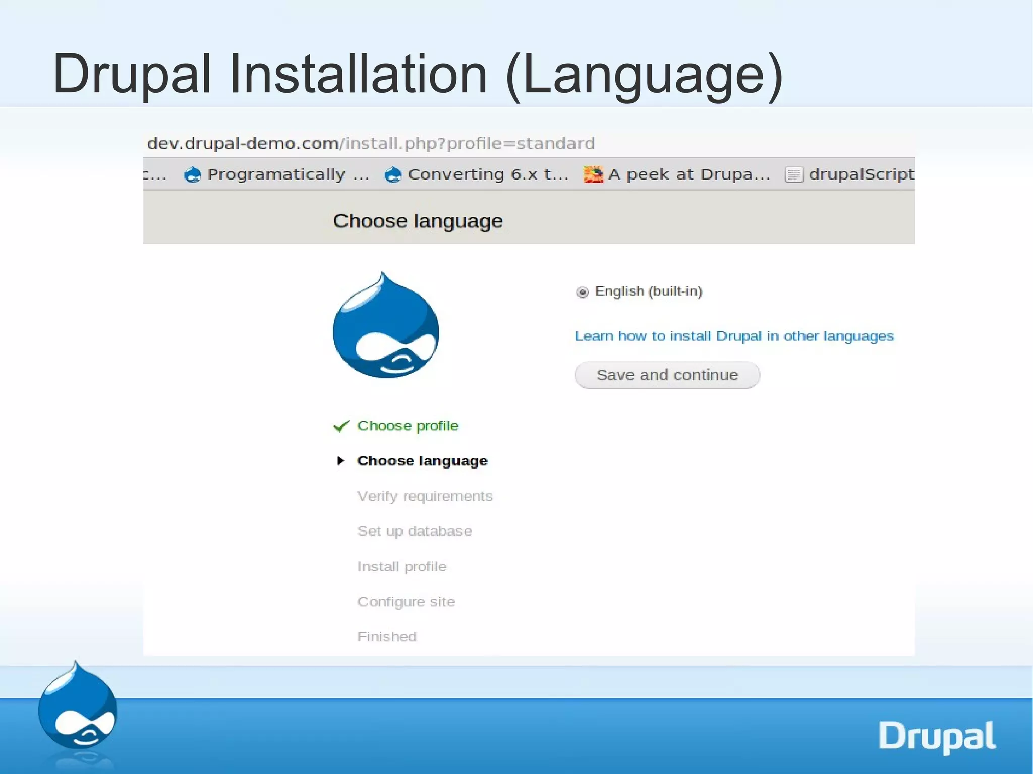Drupal Installation (Language) 