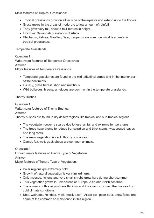 Learncbse.in natural vegetation and wild life class 7 extra questions