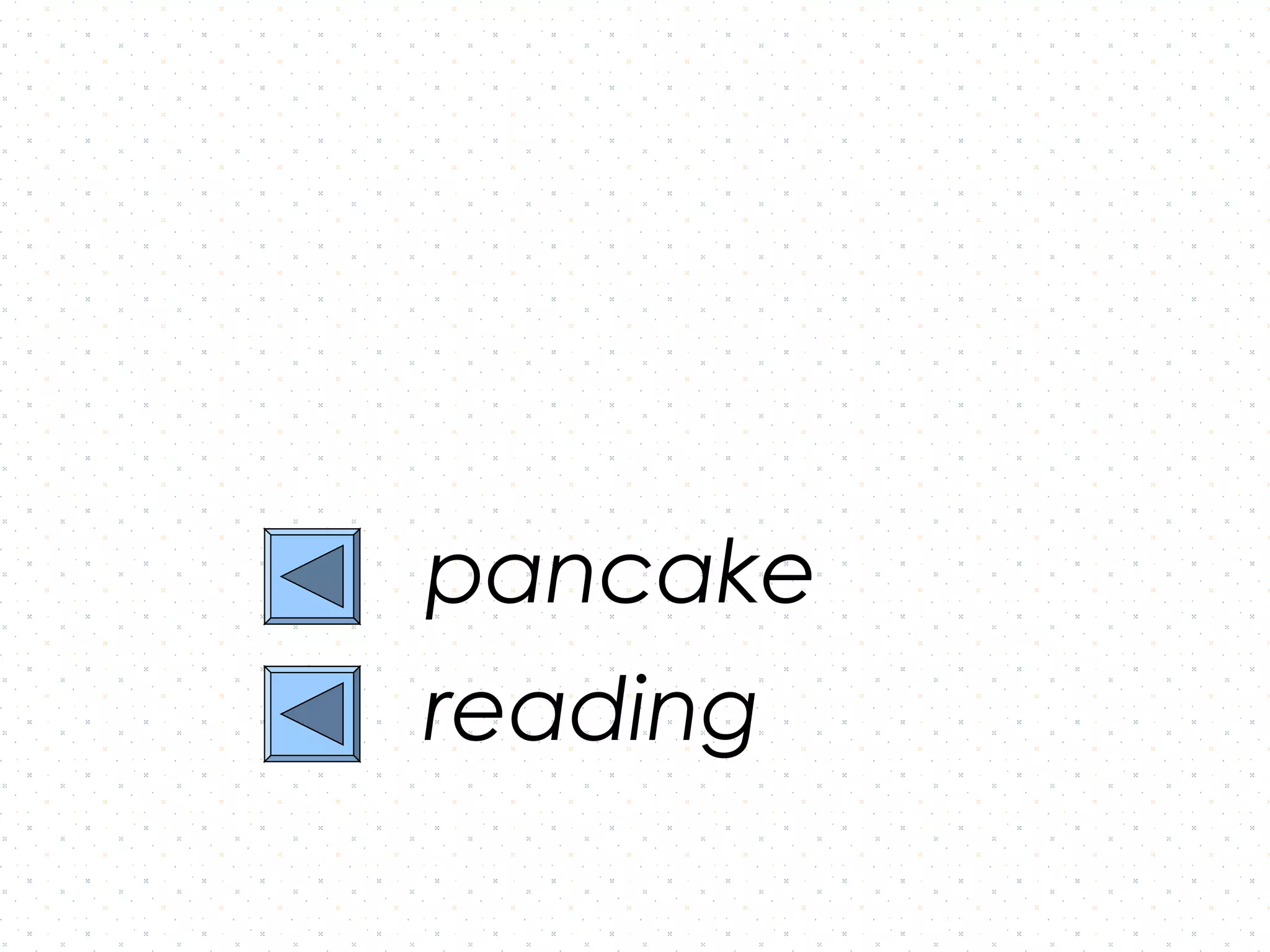 pancake
reading
 