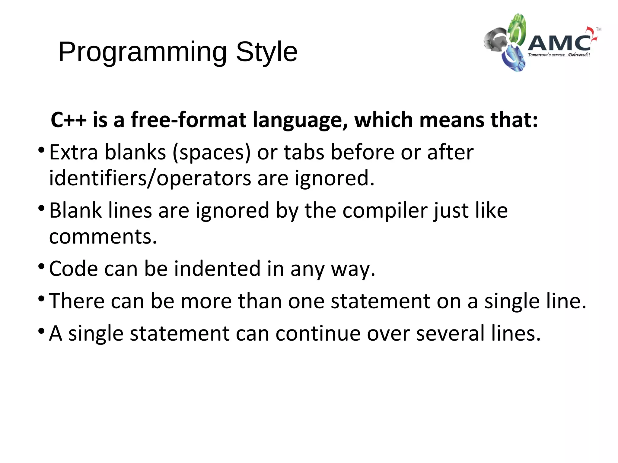 Learn cpp at amc square learning | PPT