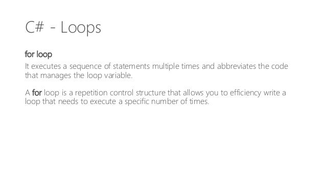 Learn C# Programming - Decision Making & Loops