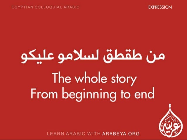 Learn Daily And New Common Egyptian Colloquial Arabic Expressions Wit