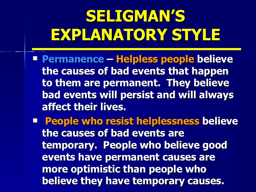 Learned helplessness &_control