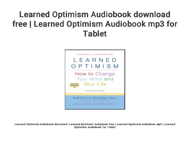 learned optimism book pdf learned optimism book pdf