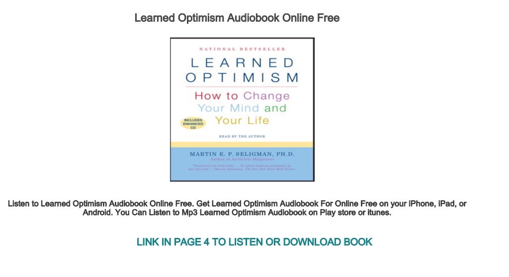 learned optimism book pdf learned optimism book pdf