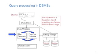 Query processing in DBMSs
7
 