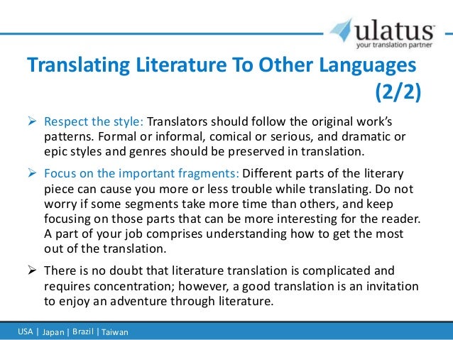 Learn Effective Means Of Translating Literary Works