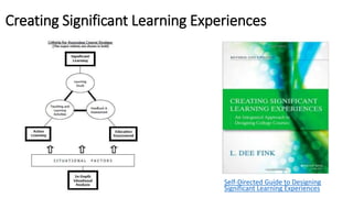 Creating Significant Learning Experiences
Self-Directed Guide to Designing
Significant Learning Experiences
 