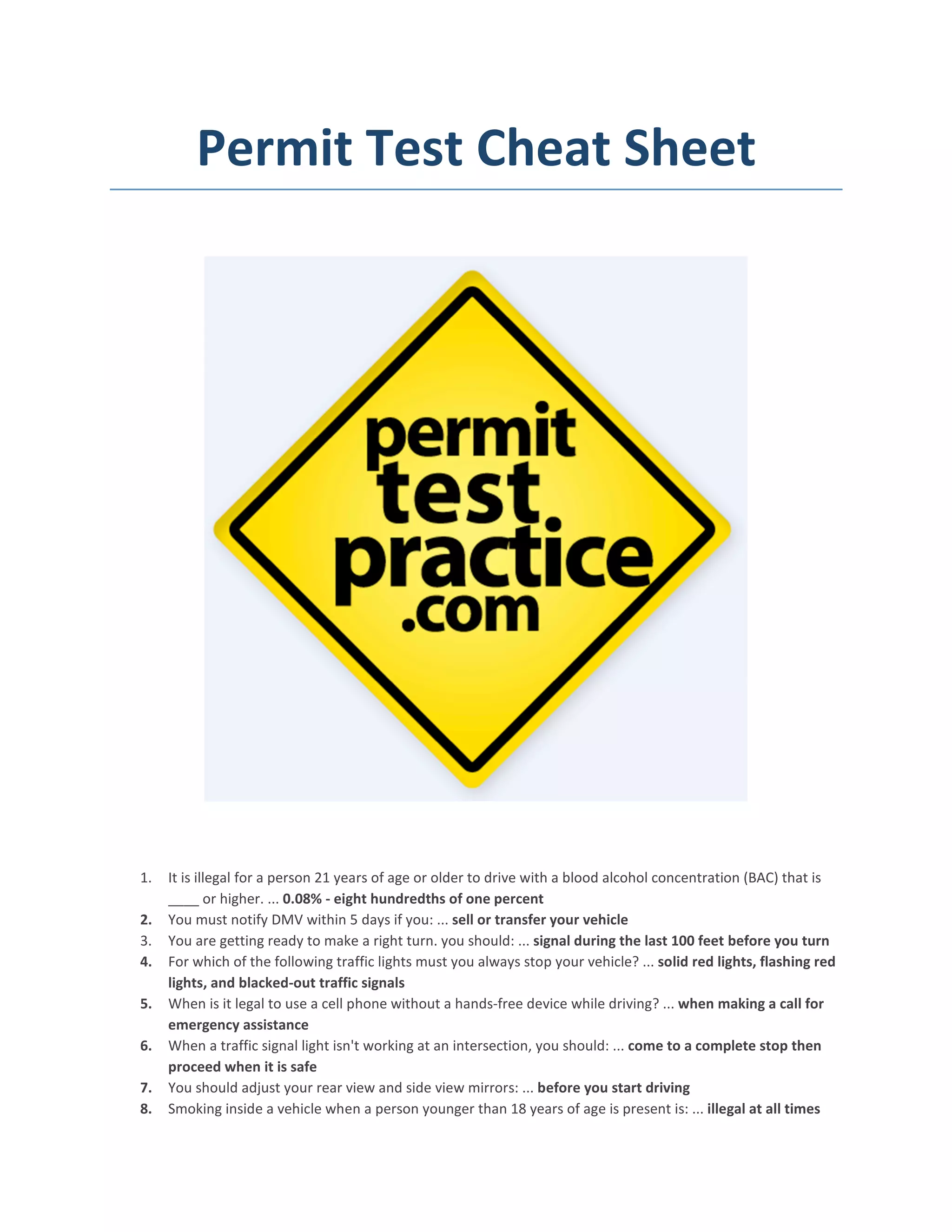 Dmv Permit Test Nc 25 Questions Quizlet 31 - dxkny8z