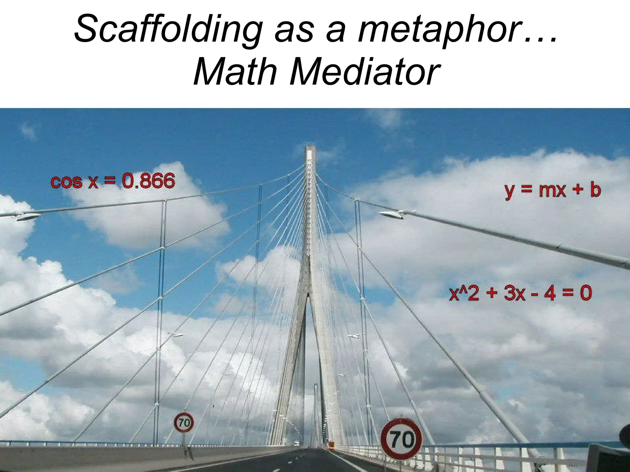 Scaffolding as a metaphor… Math Mediator 