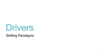 Drivers
Shifting Paradigms
 