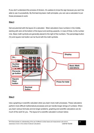 9010 Demonstrate an understanding of the use of different number bases ...