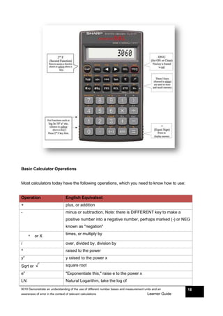 9010 Demonstrate an understanding of the use of different number bases ...