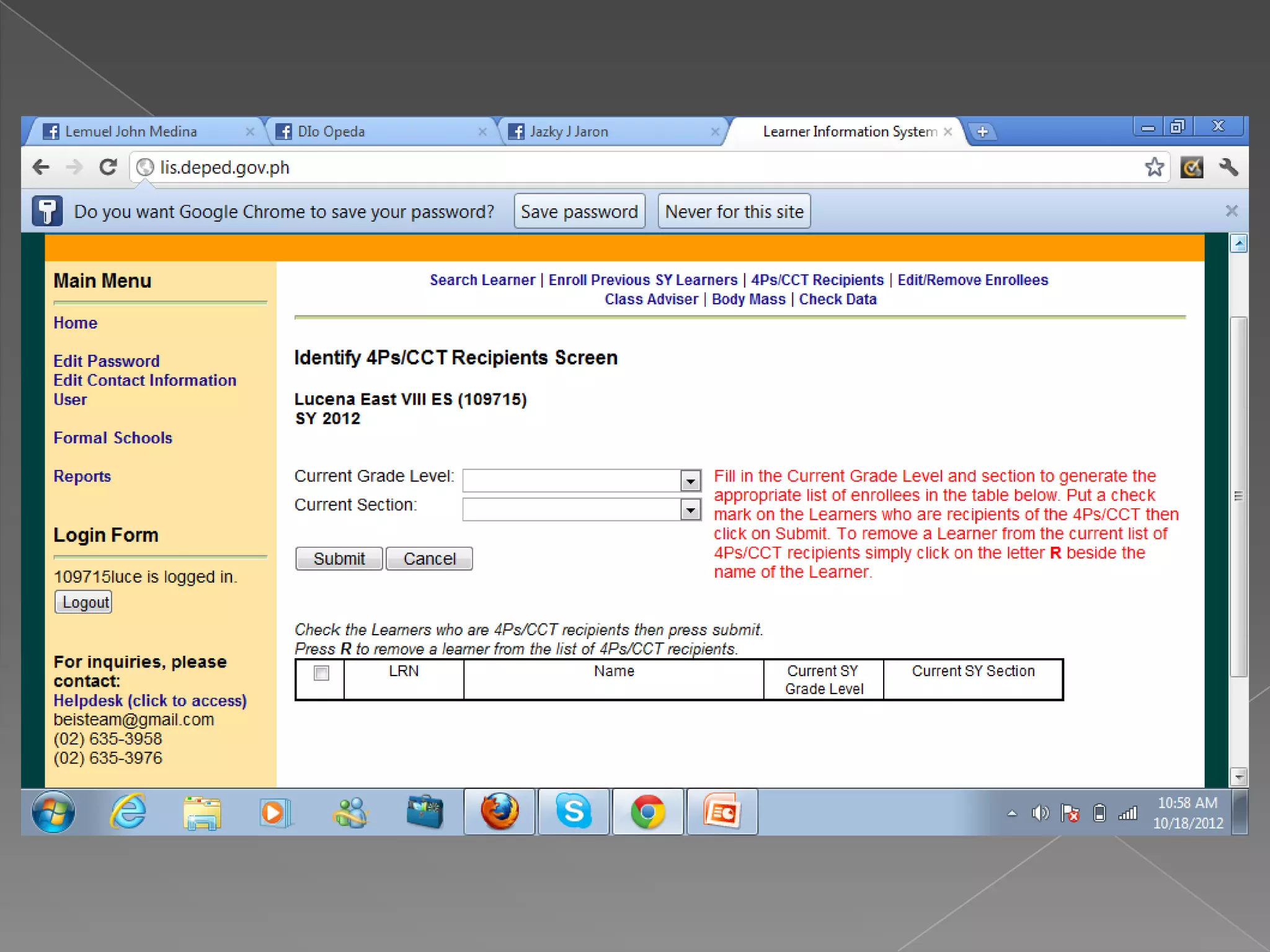 Learner information system (lis)