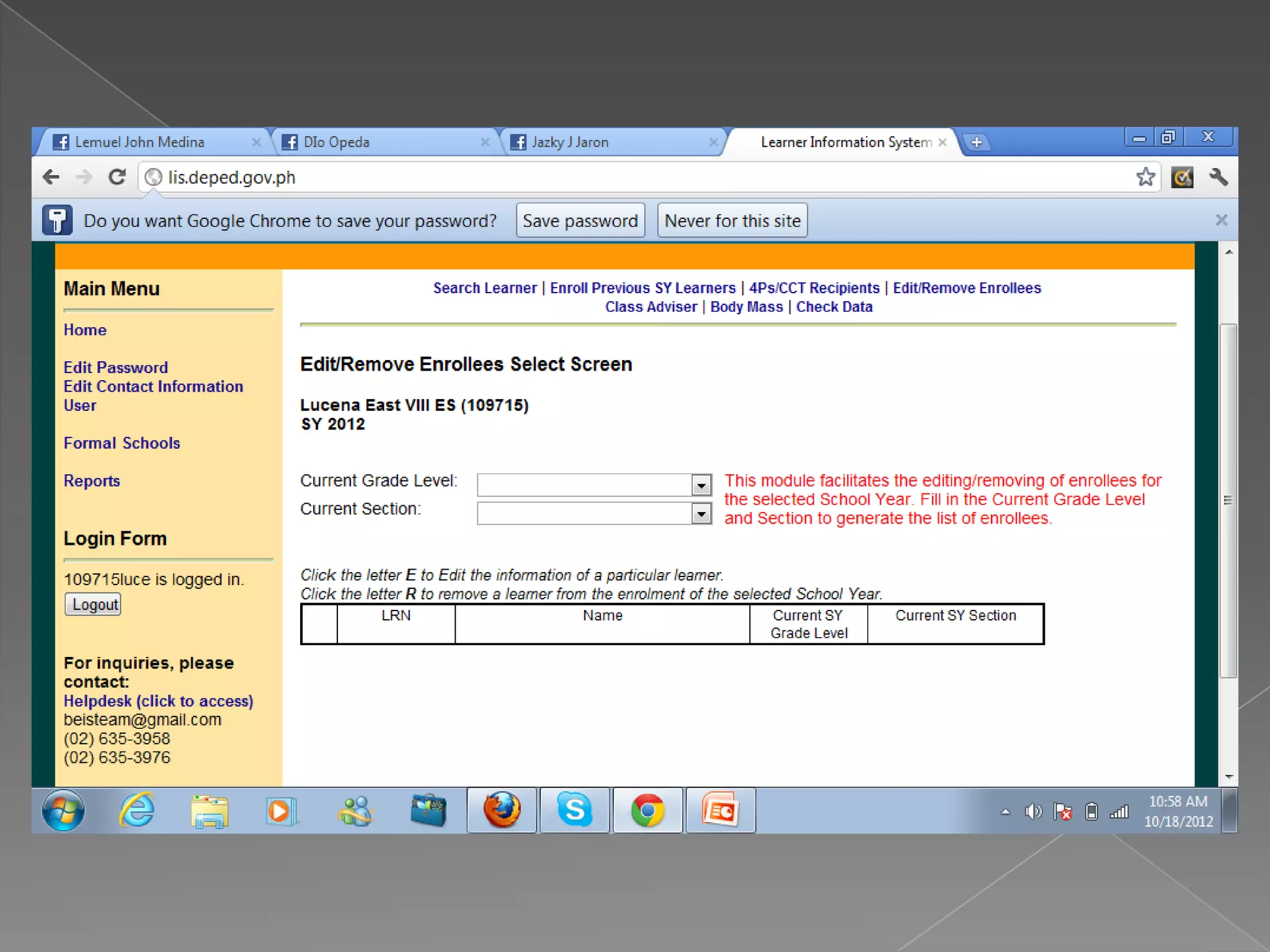 Learner information system (lis)
