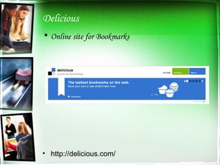 Delicious Online site for Bookmarks http://delicious.com/ 