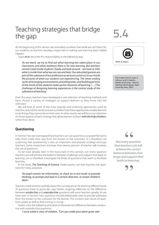 Learners and Learning: Section Five, How can teachers structure ...