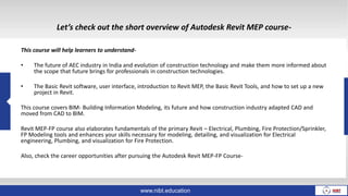 Learn essentials of job oriented autodesk revit mep fp course | PPTX