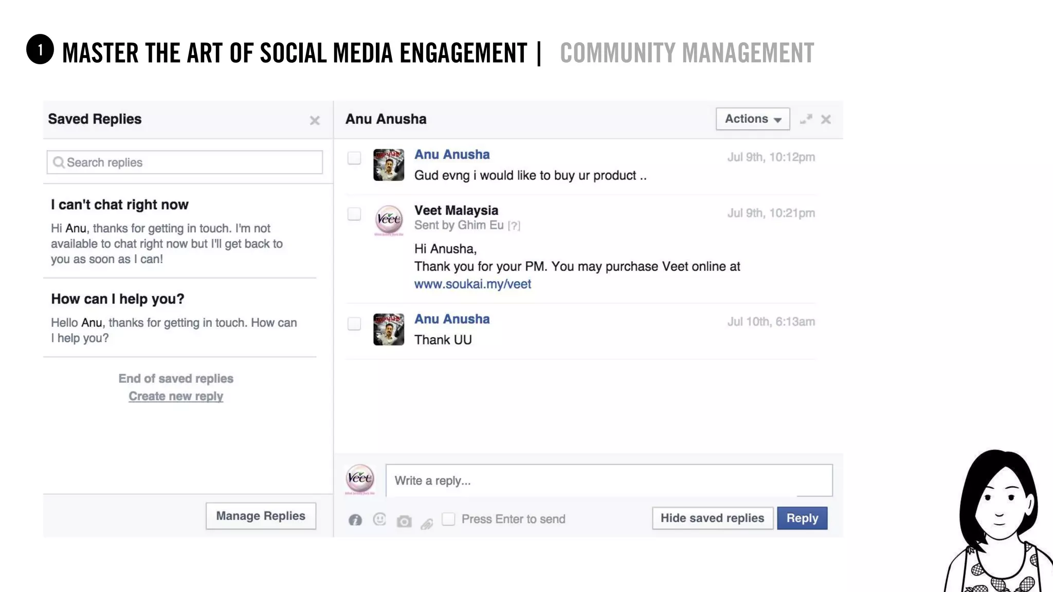 36
master the art of social media engagement |1 community management
 