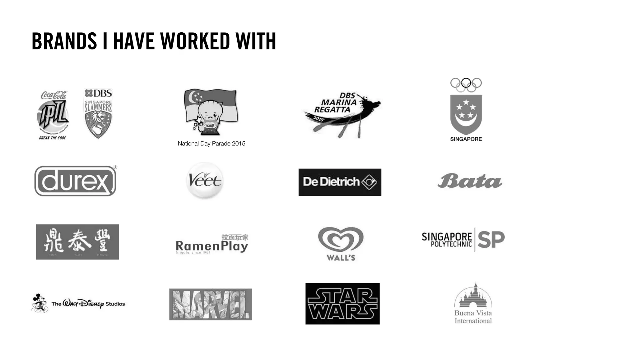 brands I have worked with
National Day Parade 2015
 