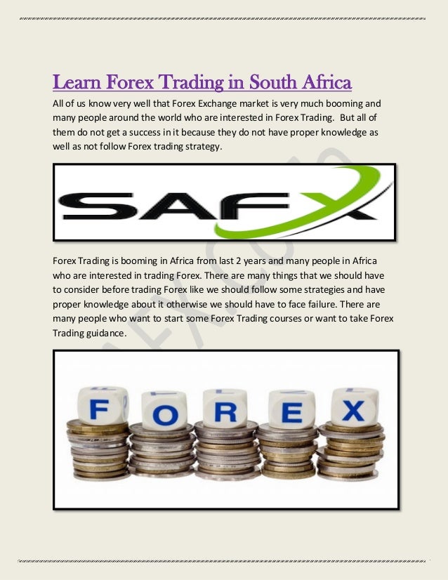 What is forex trading south africa