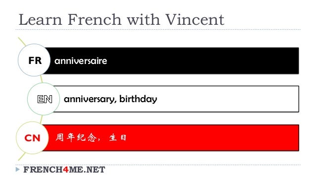 Learn French With Vincent Vocabulary Exercises French Chinese Eng
