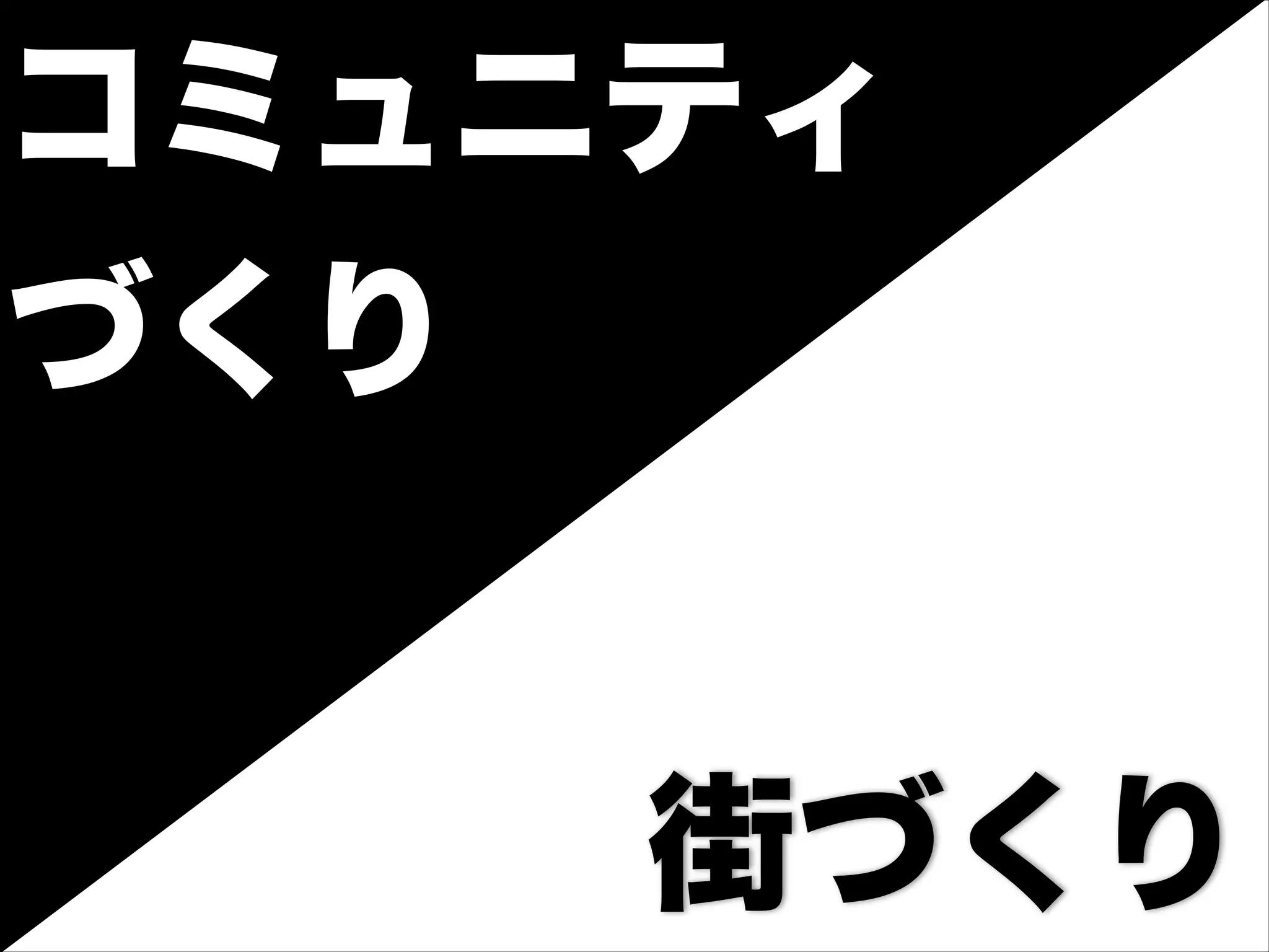 街づくり
コミュニティ
づくり
 