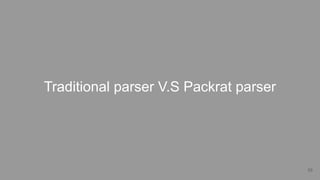 Traditional parser V.S Packrat parser
55
 