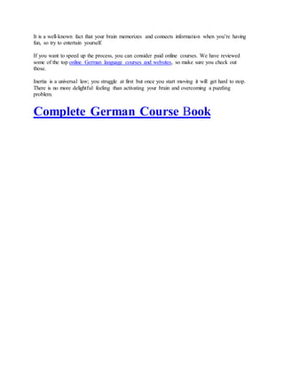 Learn German Language Fast