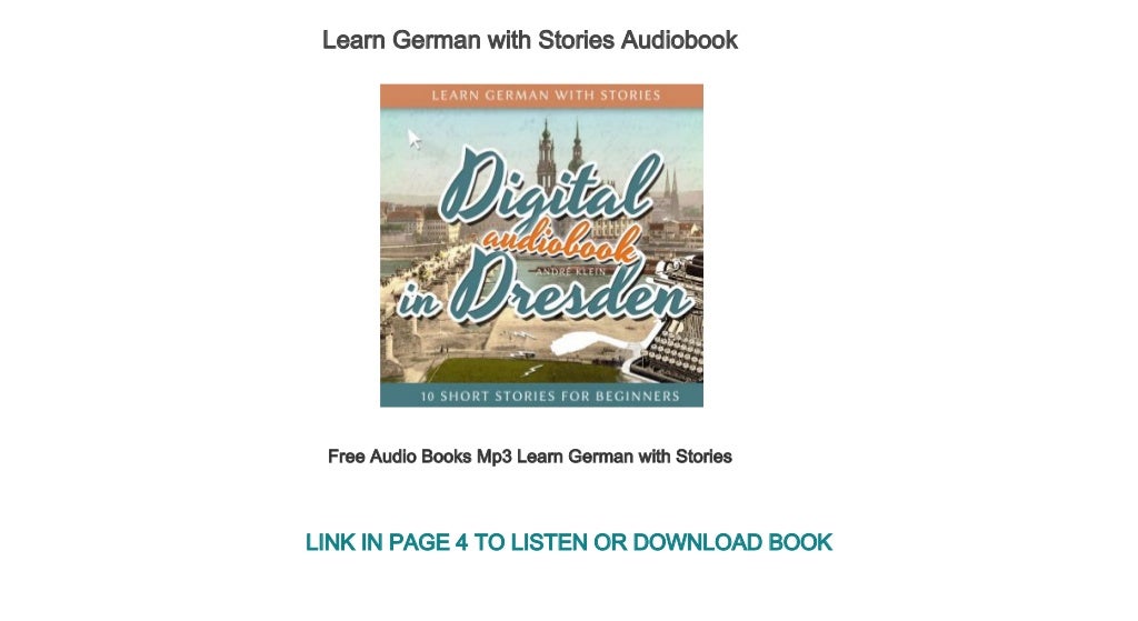 Free Audio Books Mp3 Learn German with Stories
