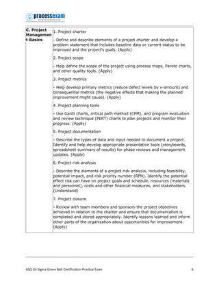 Learn How to Get Success in ASQ Six Sigma Green Belt (CSSGB ...