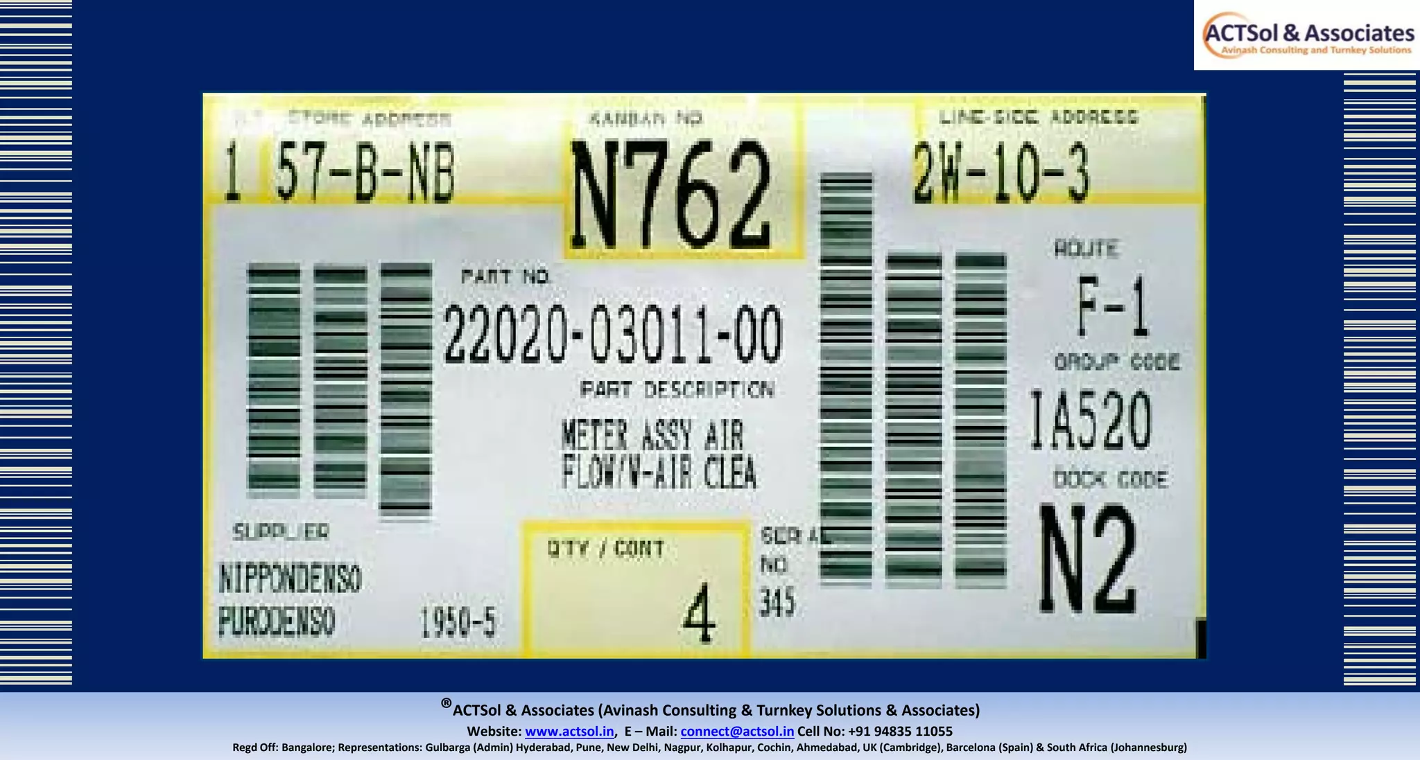 ®ACTSol & Associates (Avinash Consulting & Turnkey Solutions & Associates)
Website: www.actsol.in,  E – Mail: connect@actsol.in Cell No: +91 94835 11055
Regd Off: Bangalore; Representations: Gulbarga (Admin) Hyderabad, Pune, New Delhi, Nagpur, Kolhapur, Cochin, Ahmedabad, UK (Cambridge), Barcelona (Spain) & South Africa (Johannesburg)
 