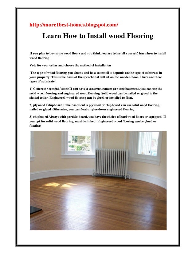 Learn How To Install Wood Flooring