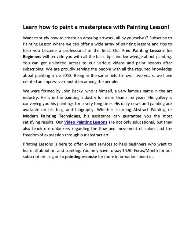 Learn how to_paint_a_masterpiece_with_painting_lesson_