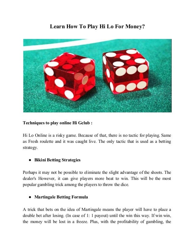 Public policy on gambling Chip chop poker term