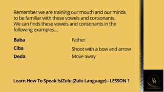 Phawula Learn how to Speak Zulu Language Lesson 1 advert for slideshare.pdf