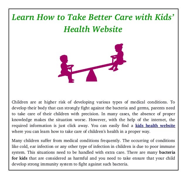 How Kids Learn Better By Taking >> Learn How To Take Better Care With Kids Health Website How Kids Learn Better By Taking >> Learn How To Take Better Care With Kids Health Website