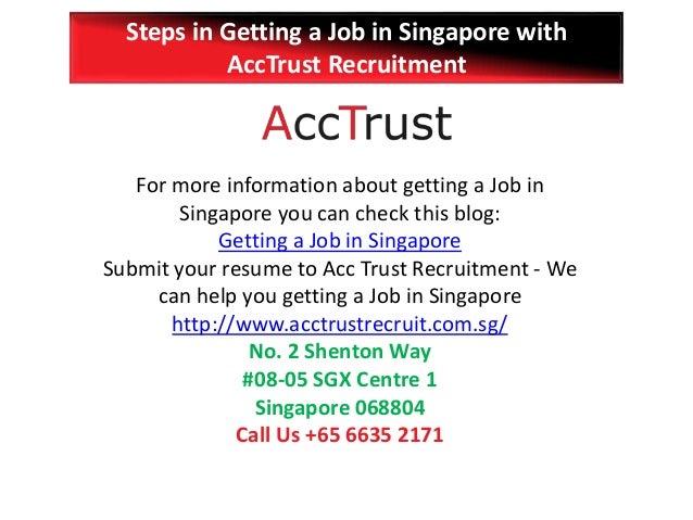 steps to getting a job
