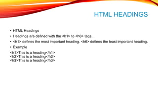 Learn html Basics | PPTX | Web Design and HTML | Internet